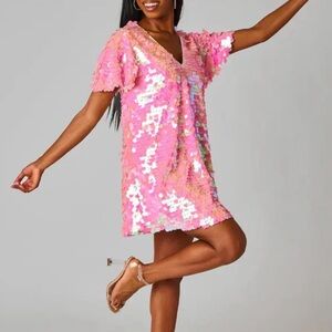 Buddy Love Pink Sequin Dress